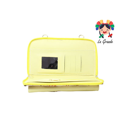 014 Cartera Amarillo Latte Capibara con Porta Celular