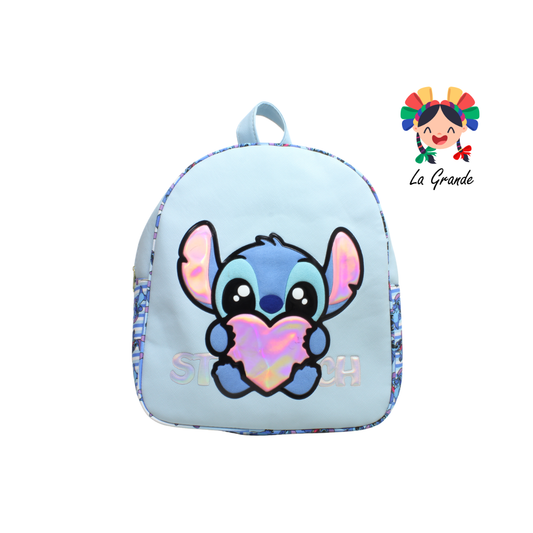 017 STICH Mochila Azul Rayas Casual para Dama