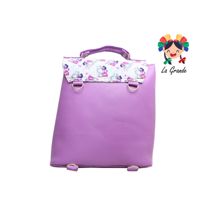 018 HUNTRI LUCCIANA Mochila Morado Rosa Casual para Dama