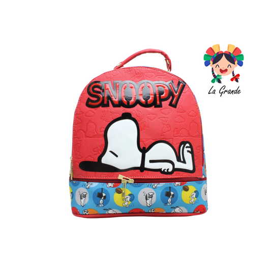 017 PERRITO Mochila Rojo Azul Casual para Dama