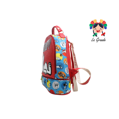 017 PERRITO Mochila Rojo Azul Casual para Dama