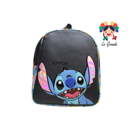 017 STICH Mochila Negro Azul Casual para Dama