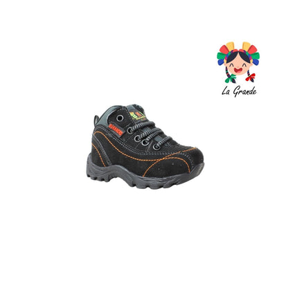 01 BUKANERO Negro Durazno Bota de Montaña para Bebé