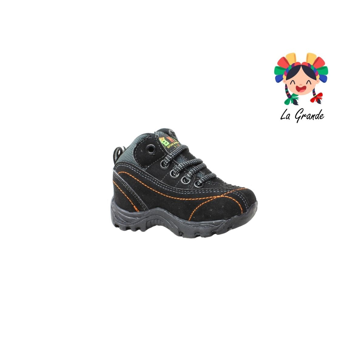 01 BUKANERO Negro Durazno Bota de Montaña para Bebé