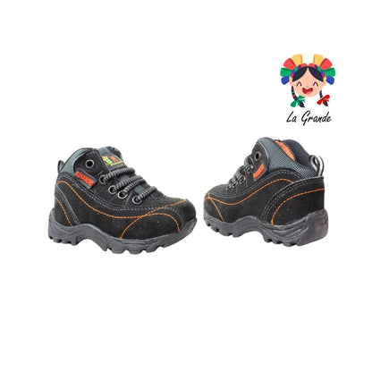 01 BUKANERO Negro Durazno Bota de Montaña para Bebé