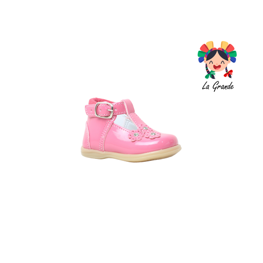 01 CHAPATITOS Coral Charol Zapato Casual para Bebé y Niña
