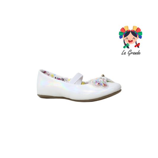 01 GEMELITAS Blanco Sint Balerina Casual para Niña