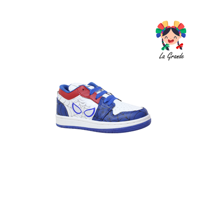 01 SPIDER SPALD Bco Rey Rojo Sint Tenis Casual para Niño