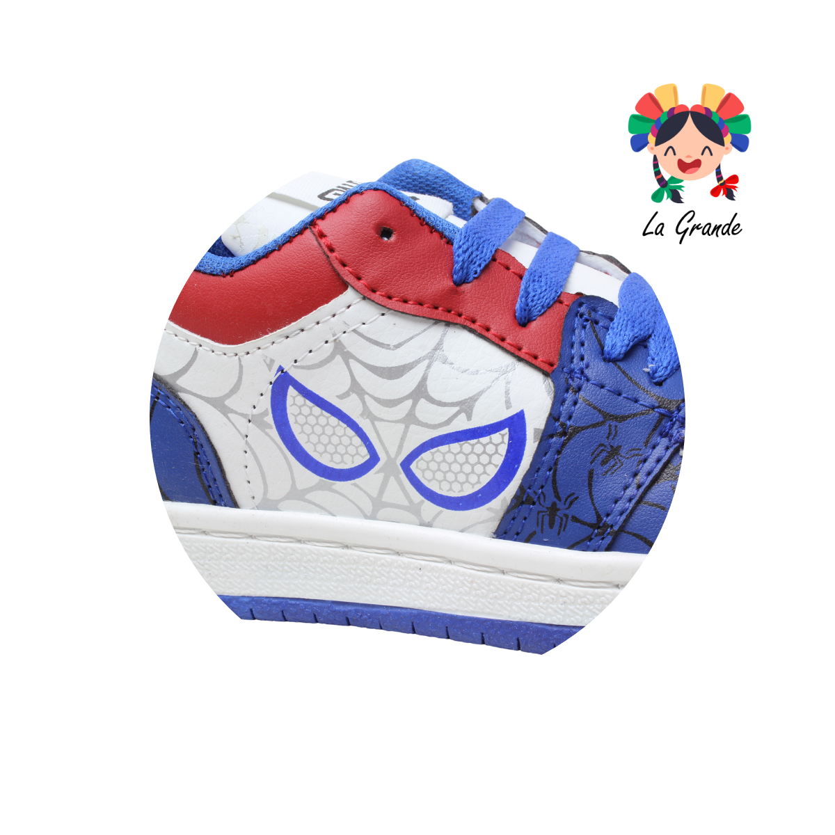 01 SPIDER SPALD Bco Rey Rojo Sint Tenis Casual para Niño