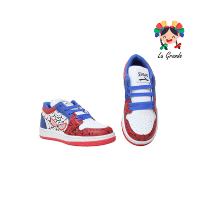 01 SPIDER SPALD Bco Rojo Rey Sint Tenis Casual para Niño