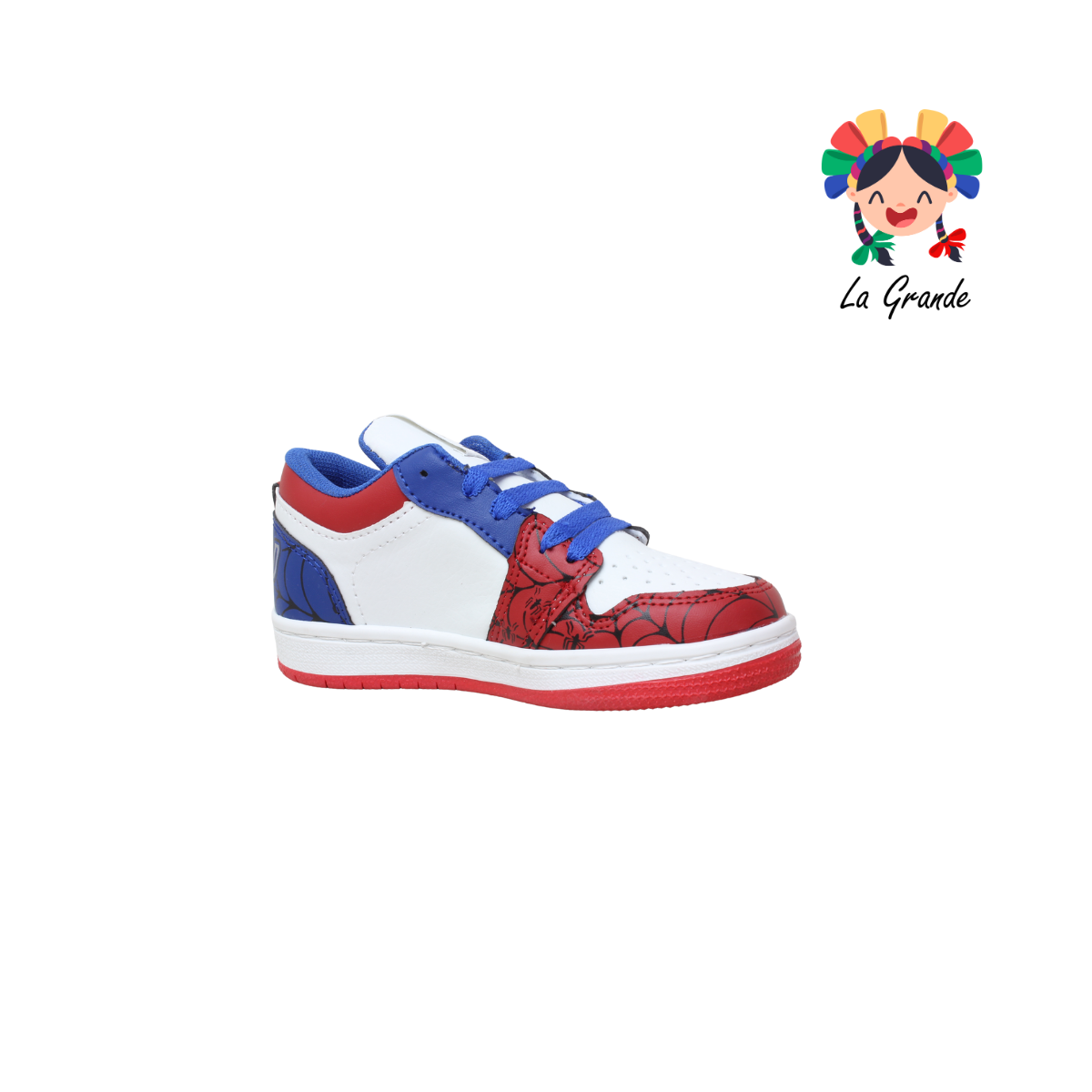 01 SPIDER SPALD Bco Rojo Rey Sint Tenis Casual para Niño