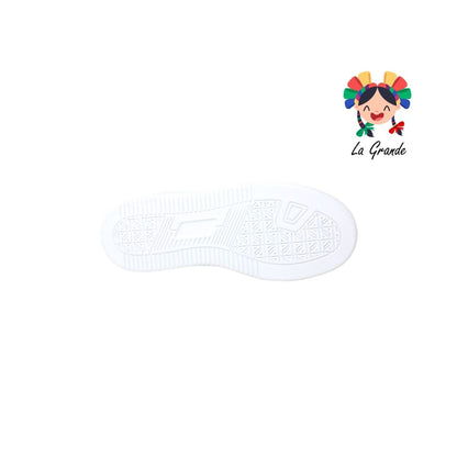 020 SNIK Blanco Blanco Sintético Tenis Escolar para Dama y Joven