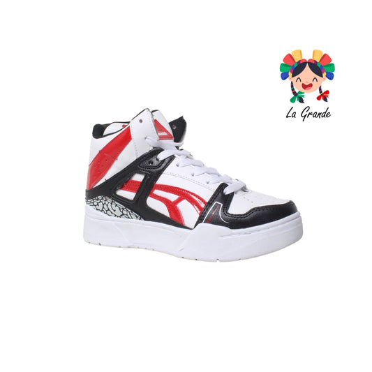023-B HARMAN Bco Ngo Rojo Sint Tenis Casual Urban para Joven