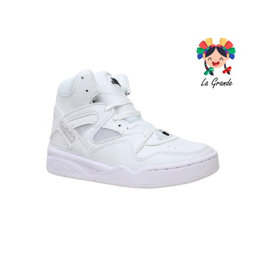023 CUPRA Blanco Blanco Sint Textil Tenis Bota para Niña, Niño, Dama, Joven y Caballero