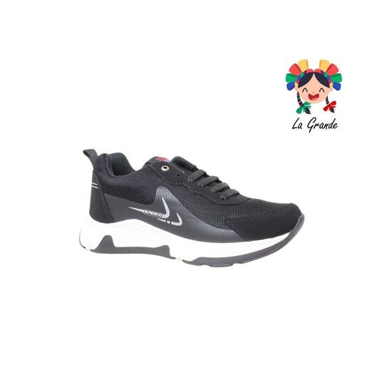 023 SPEIS10 Negro Blanco Tenis Deportivo para Dama y Joven