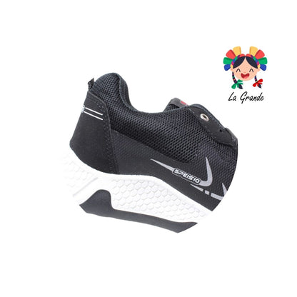 023 SPEIS10 Negro Blanco Tenis Deportivo para Dama y Joven