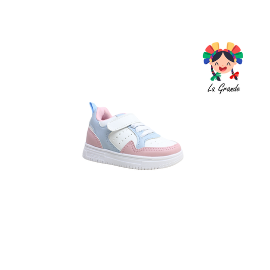 024 LON STAR Bco Rosa Cielo Sint Tenis Casual para Niña