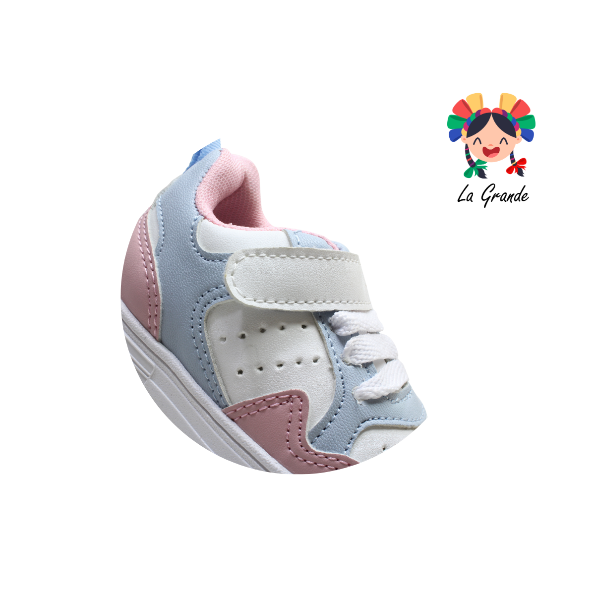 024 LON STAR Bco Rosa Cielo Sint Tenis Casual para Niña