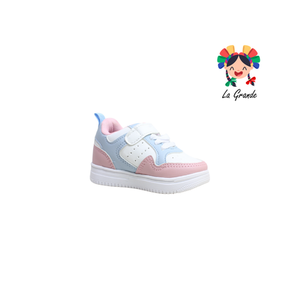 024 LON STAR Bco Rosa Cielo Sint Tenis Casual para Niña