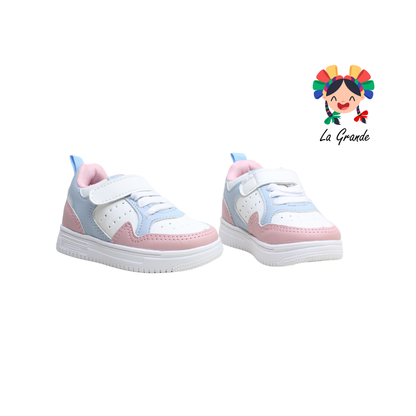024 LON STAR Bco Rosa Cielo Sint Tenis Casual para Niña