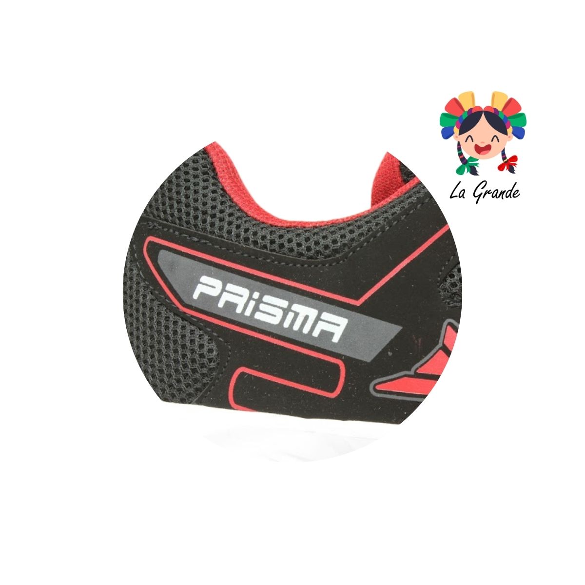 024 PRISMA Negro Rojo Tenis Deportivo para Caballero
