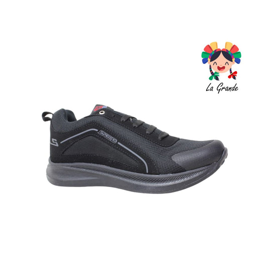 024 SPEIS10 Negro Negro Tenis Deportivo para Caballero