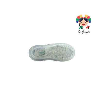 02 VANPI Gris Oxford Tenis Dinosaurio de Luces Led para Niño y Niña