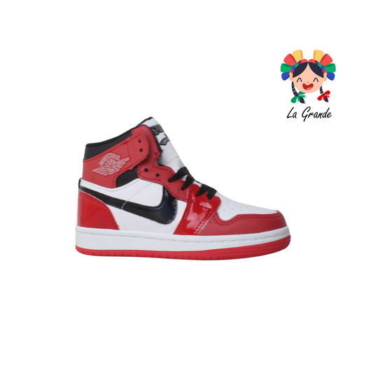 02 SPALD Bco Rojo Tornasol Sint Tenis Bota para Niña y Niño