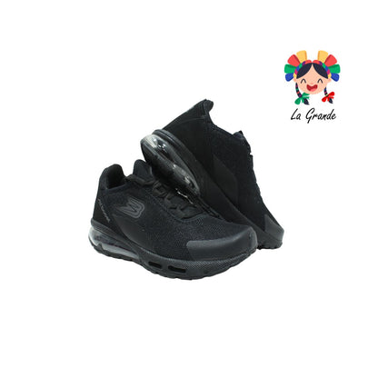 031 BOOST Negro Negro Tenis Deportivo de Válvula para Dama y Joven