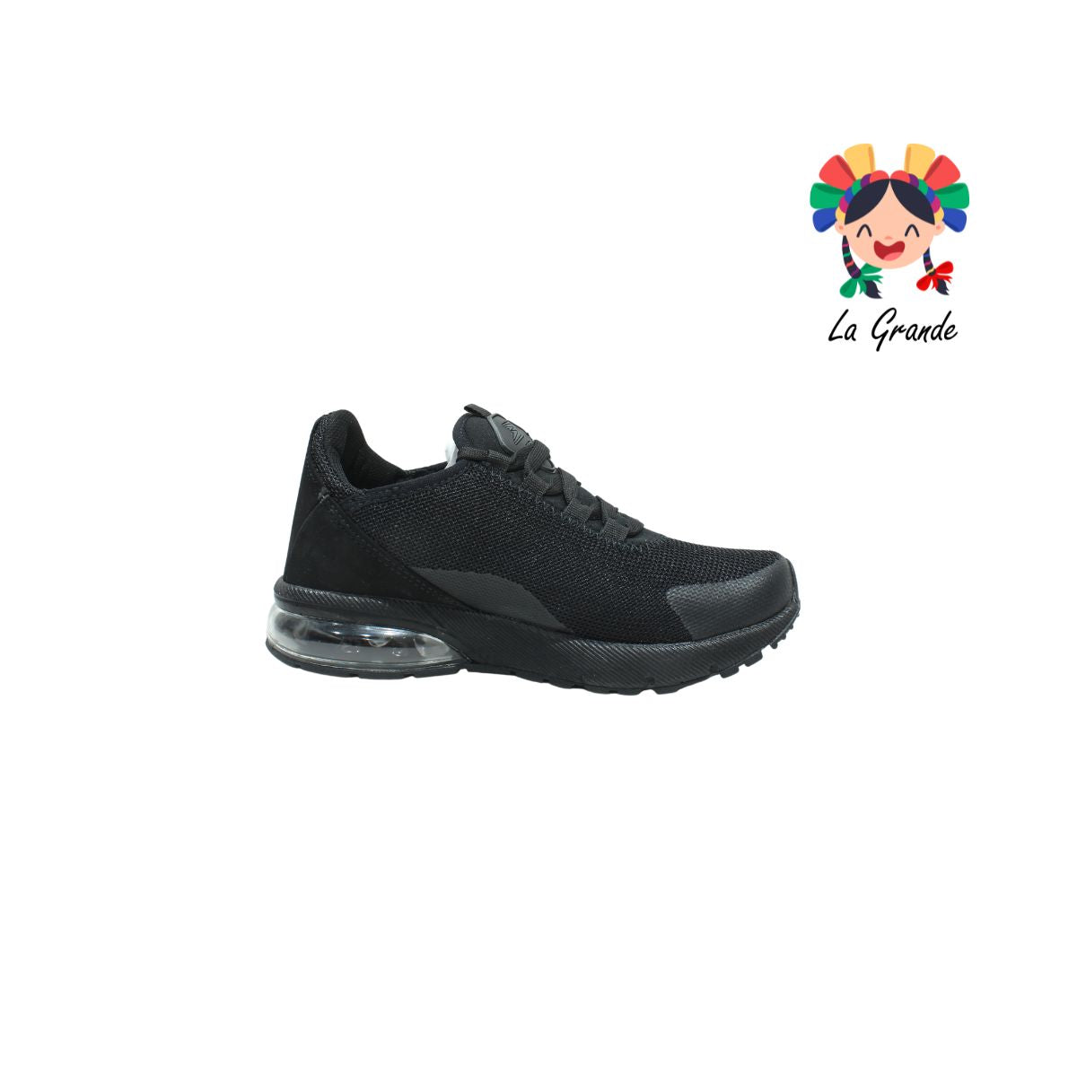 031 BOOST Negro Negro Tenis Deportivo de Válvula para Dama y Joven