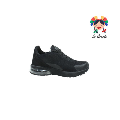 031 BOOST Negro Negro Tenis Deportivo de Válvula para Dama y Joven