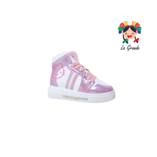 035 GABRIELA Morado Candy Sint Tenis Casual Bota para Niña