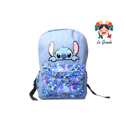 035 Mochila Grande Rey Stich Casual para Dama