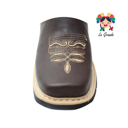 036 ANDRE FLO Café Grasso Piel Bota Vaquera para Niño y Joven