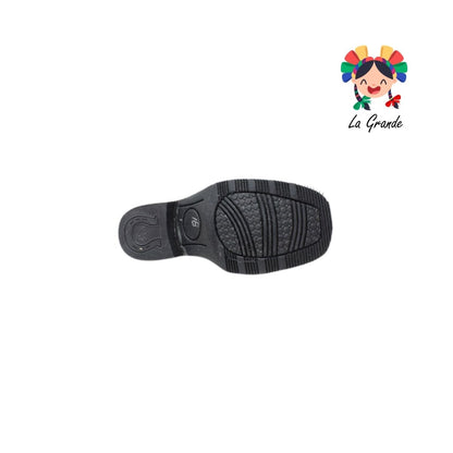 036 ANDRE FLO Café Grasso Piel Bota Vaquera para Niño y Joven