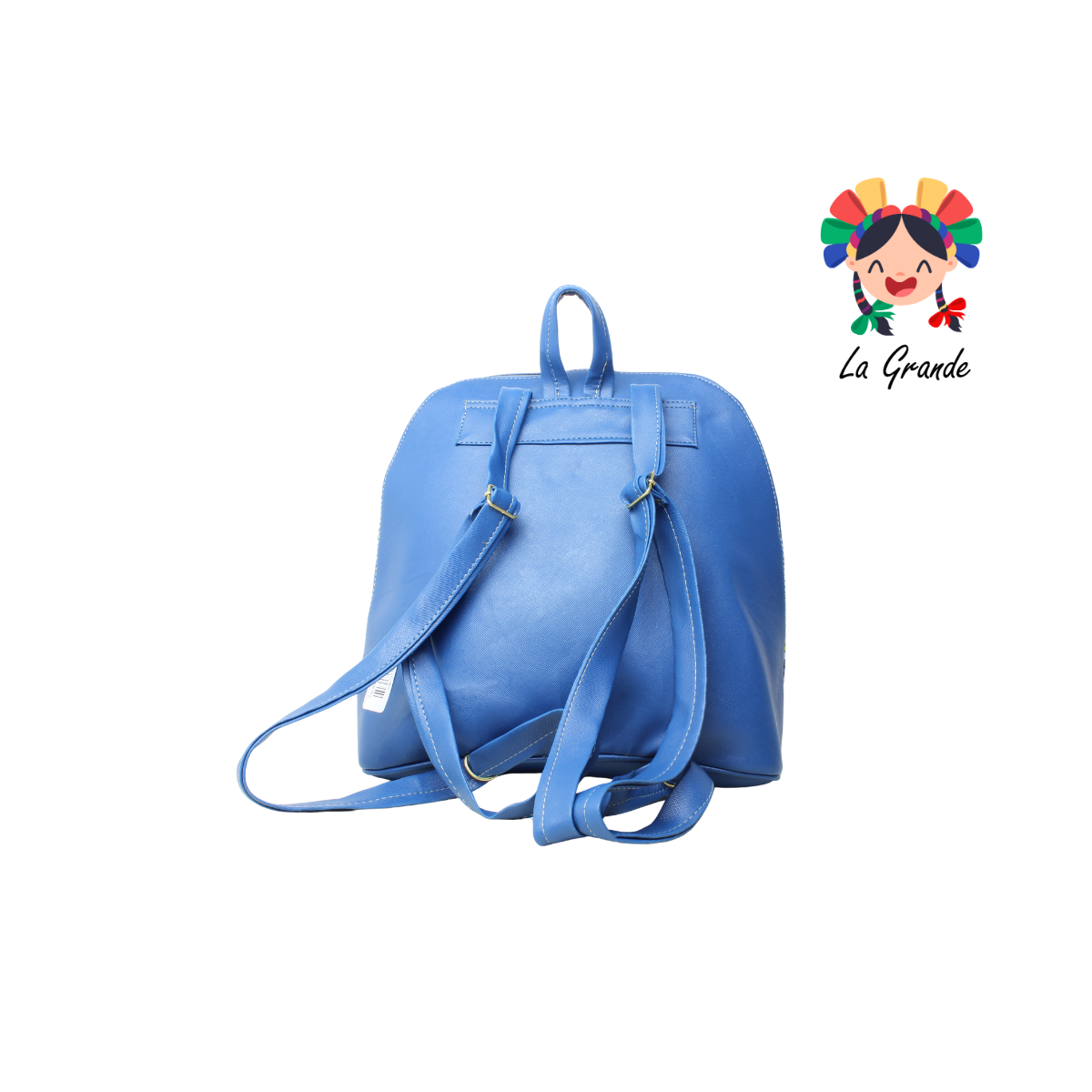 037 Mochila Doble Bolsa Azul Lilo Stish Casual para Dama