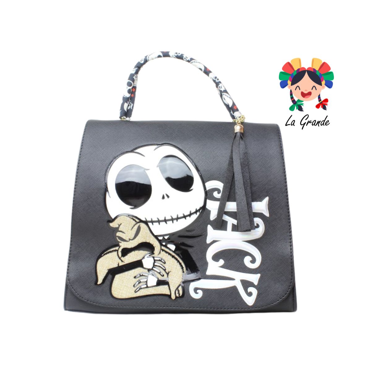 038 Mons LUCCIANA Bolsa Cuadrada Negro Casual para Dama