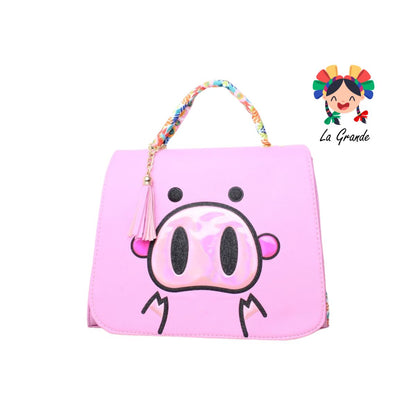 038 CERDITO LUCCIANA Bolsa Cuadrada Rosa Multi Casual para Dama