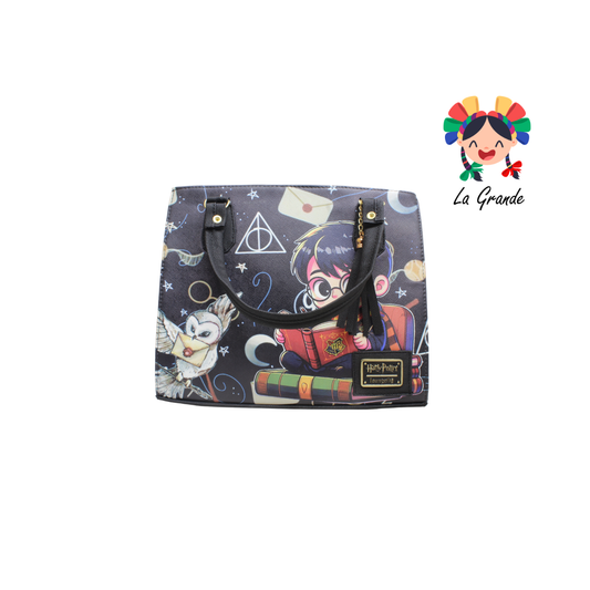 038 HARRY P.Bolsa Cuadrada Negro Casual para Dama