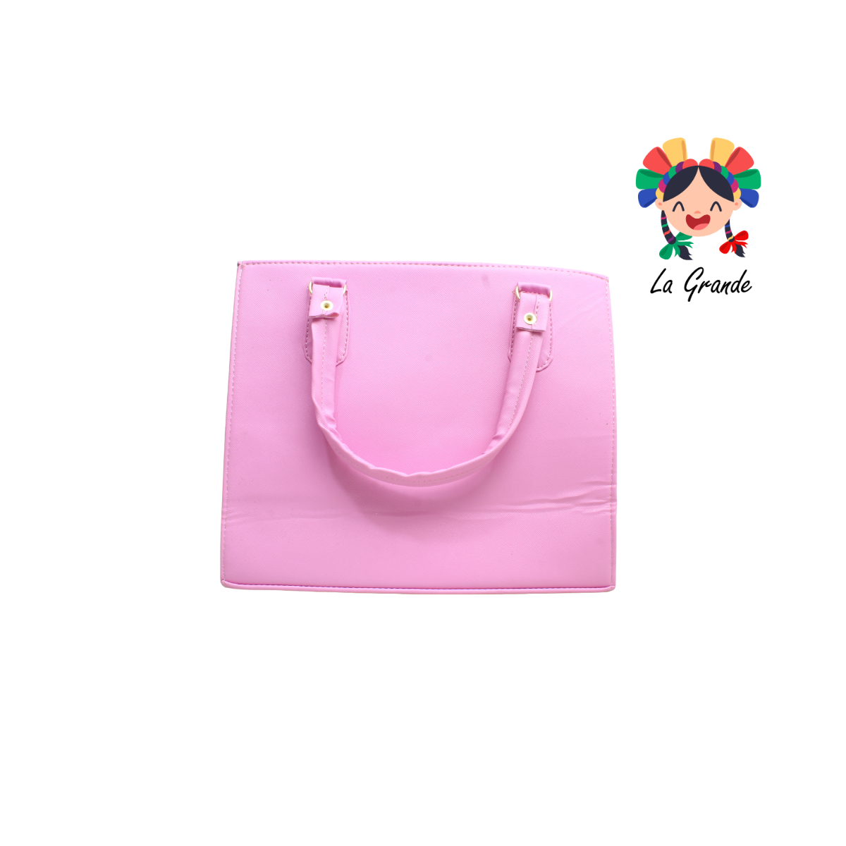 038 KITI Bolsa Cuadrada Rosa Blanco Casual para Dama