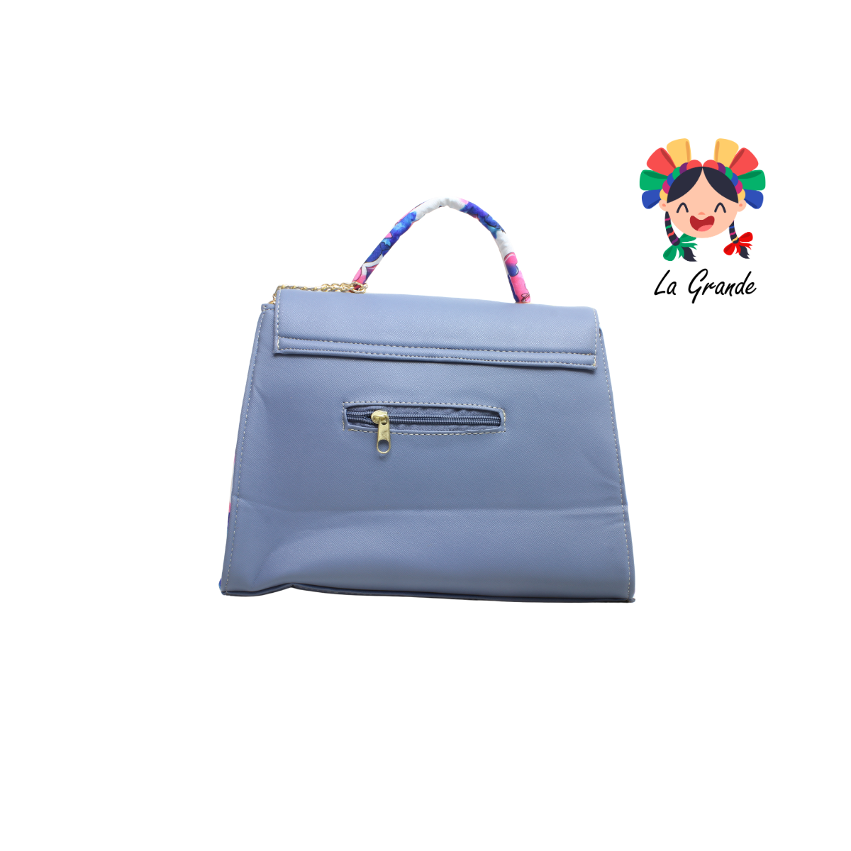 038 STICH Bolsa Cuadrada Azul Rosa Azul Casual para Dama