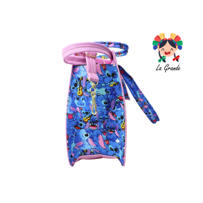 039 Bolsa Grande Rosa Rey Stich Tipo Cajita Casual para Dama