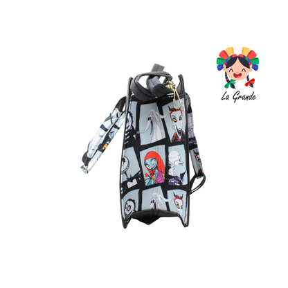 039 Bolsa Grande Negro Blanco Jak Tipo Cajita Casual para Dama