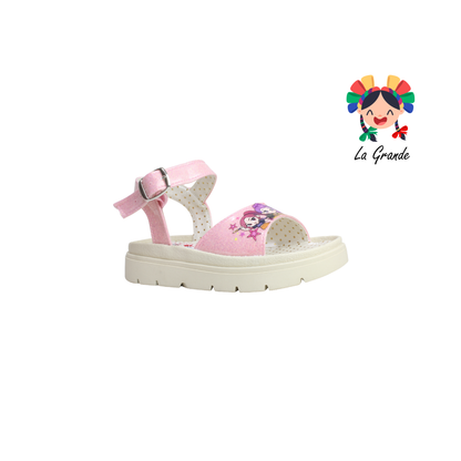 03 HUNTRI ANDRE LOV Rosa Sint Sandalia para Niña