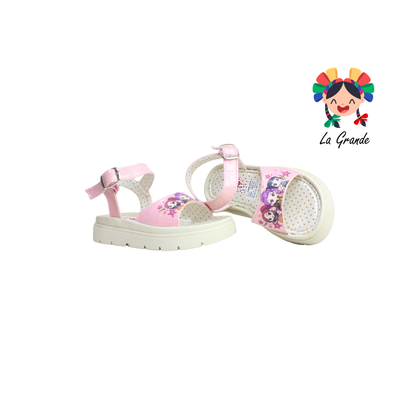 03 HUNTRI ANDRE LOV Rosa Sint Sandalia para Niña