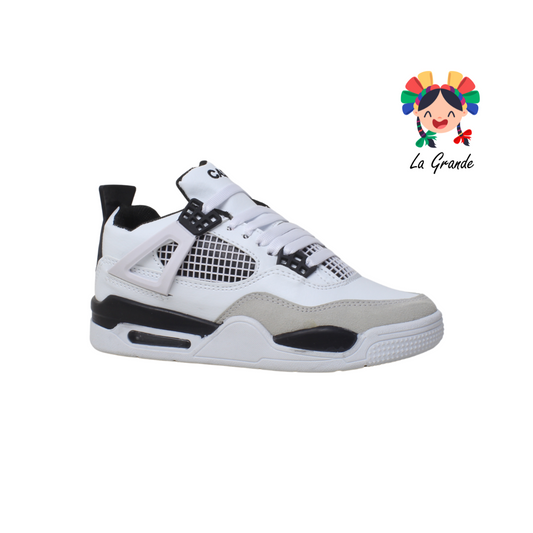03 CASH ONE Blanco Negro Tenis Casual para Joven y Dama