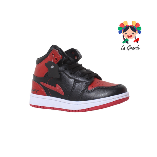 409 APT Ngo Ngo Rojo Piel Tenis Casual para Niña y Niño