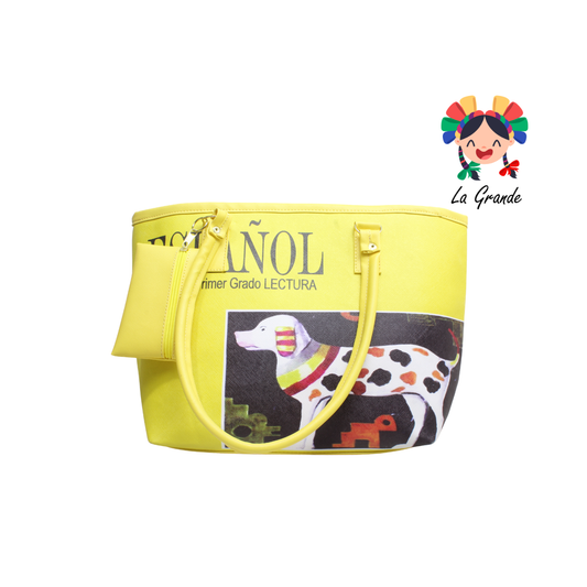 041 LIBRO Maleta Amarillo Casual para Dama