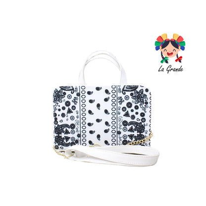 042 Bolsa Blanco Mandala Casual para Dama