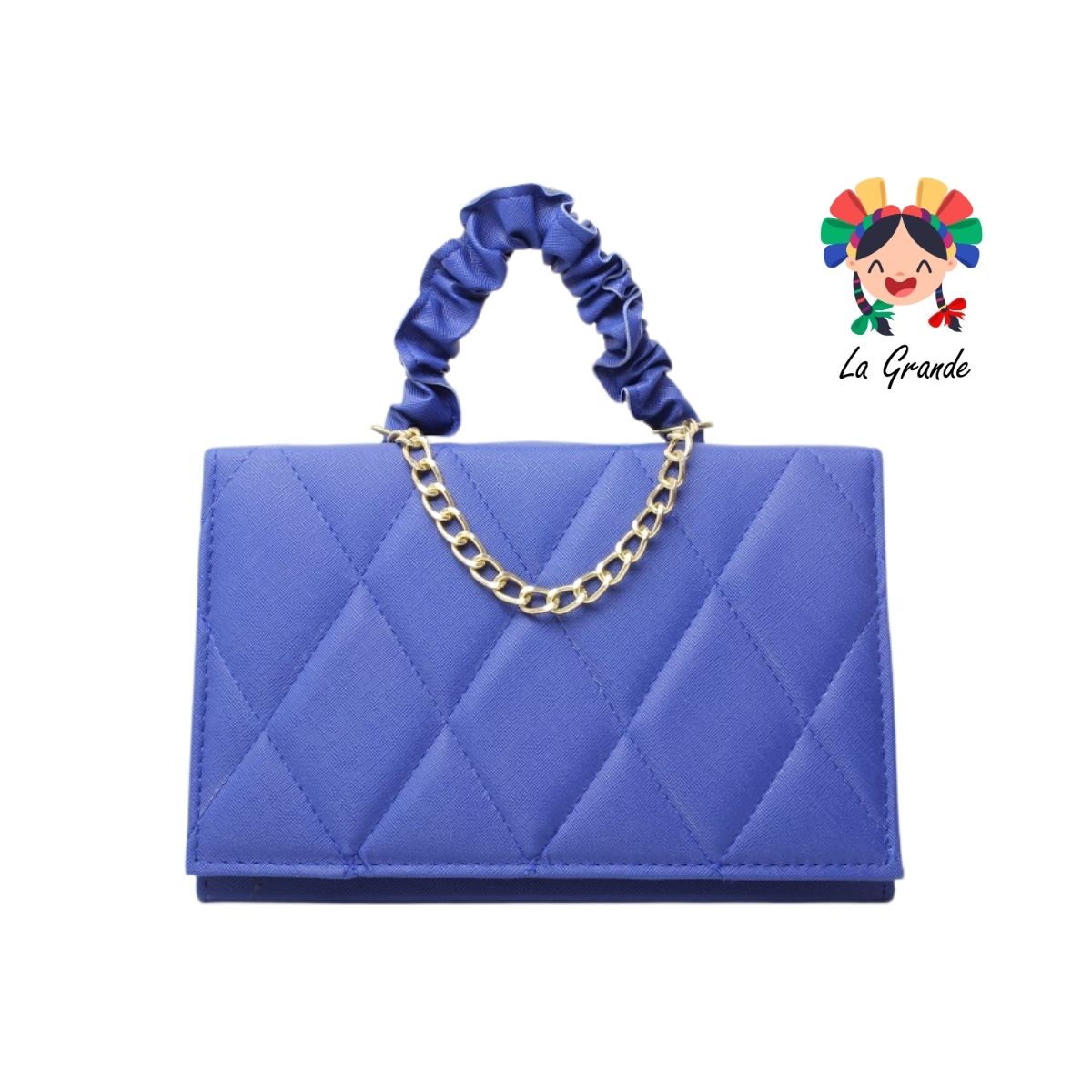 043 Bolsa Cajita Azul Rey Casual para Dama